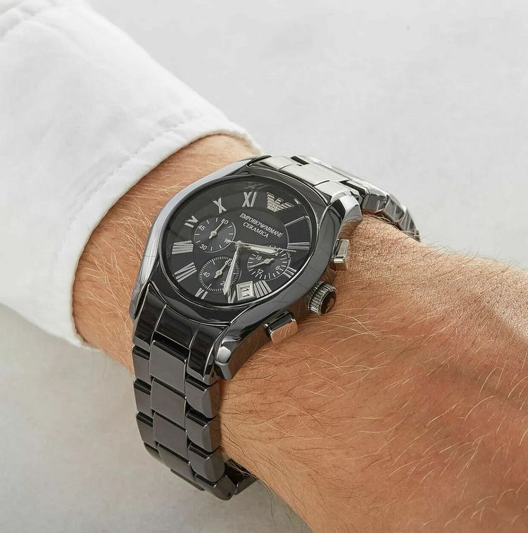 Emporio Armani AR1400 Black Stainless Steel Watches For Mens image 7