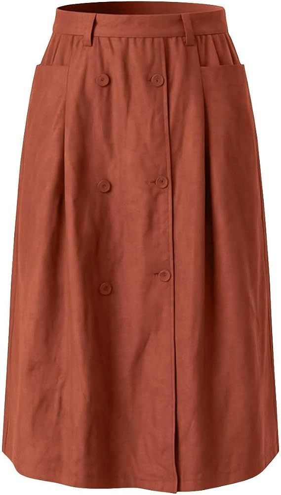 Rust Brown Midi Skirt image 3