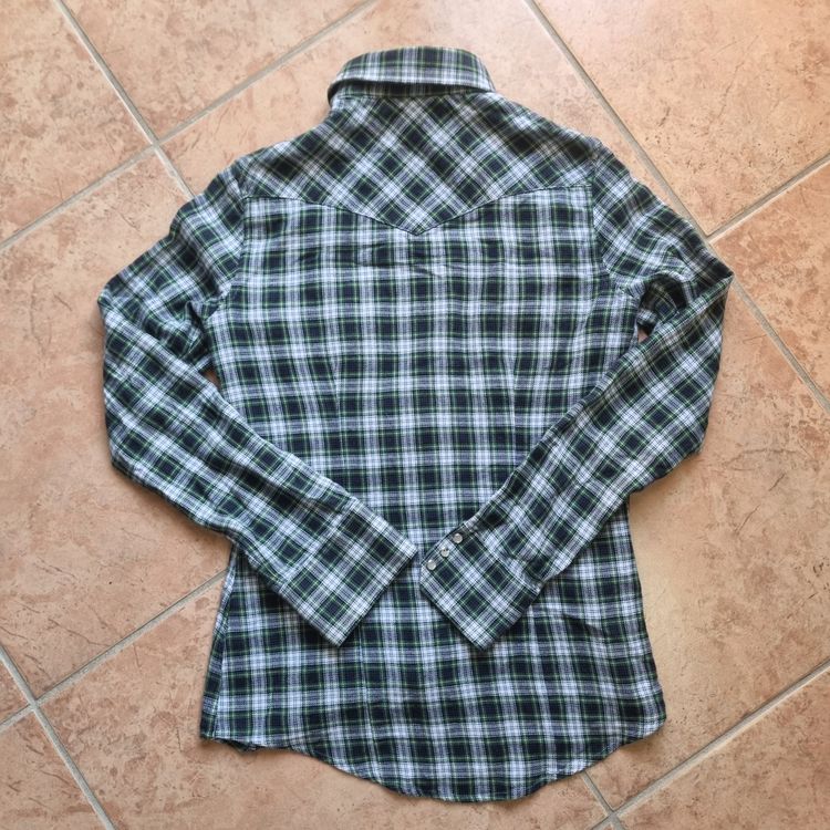 Roy Roger'S Green Plaid Button-Up Shirt M image 5