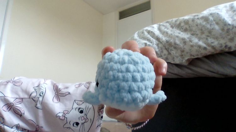 Blue Crocheted whale