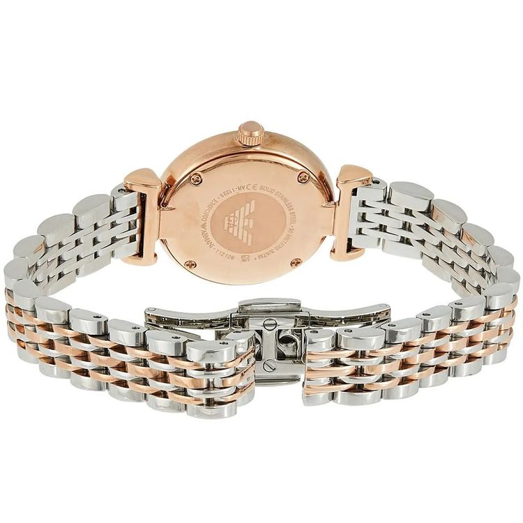 Emporio Armani AR11223 Silver, Pink Leather Watches For Women image 7