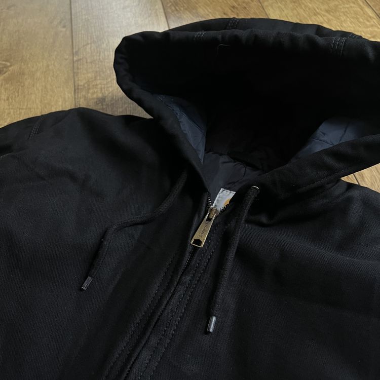 Carhartt Black Detroit Canvas Workwear Reworked Jacket (Model is 6'2) imagen 4