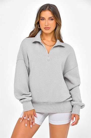 Grey Quarter-Zip Sweatshirt imagen 3