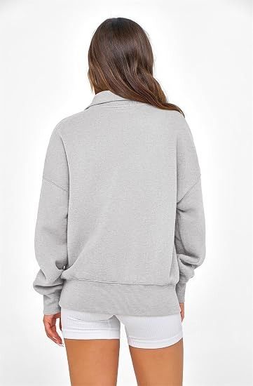 Grey Quarter-Zip Sweatshirt imagen 4