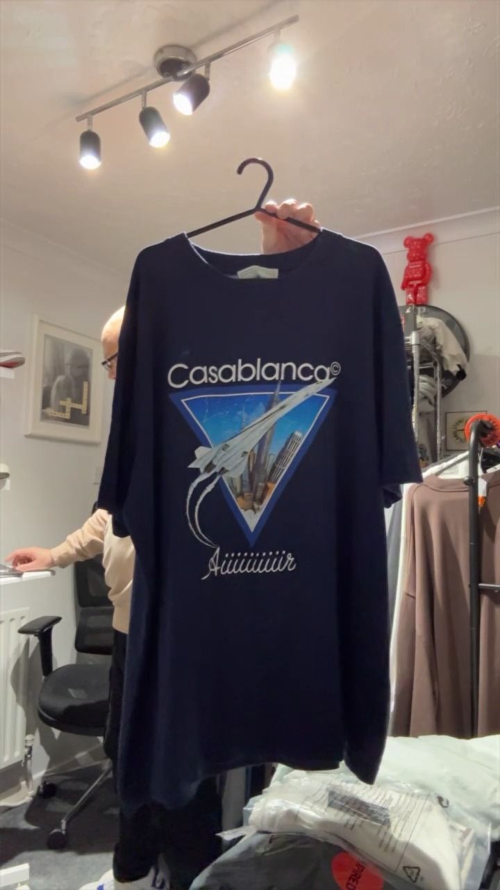 Casablanca 782 casablanca air tshirt navy XXL 25" p2p, no damage or flaws product image