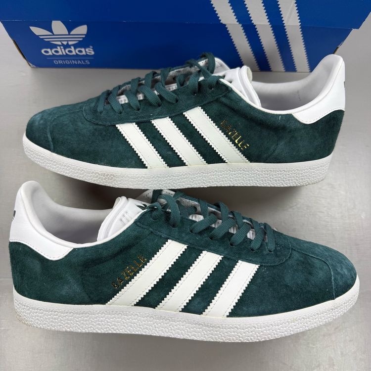 adidas Gazelle Size UK 7 Green White Suede Men's Trainers BB5253 imagen 1