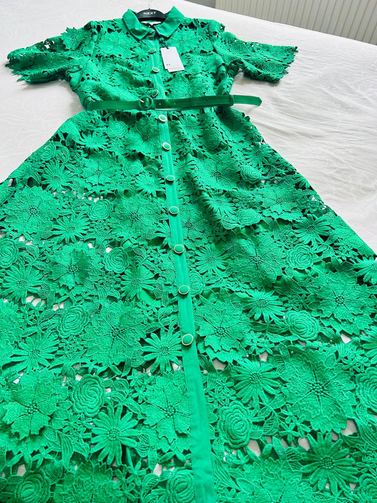 Next Next Green Lace Dress With Belt product image