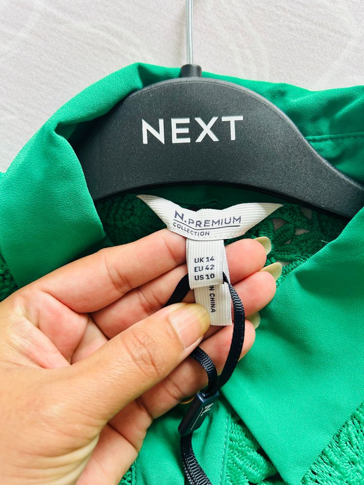 Next Green Lace Dress With Belt 7