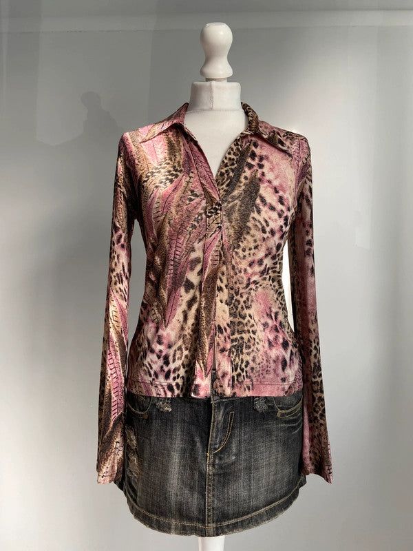 Other Vintage 00s Leopard Print Top - Size M product image