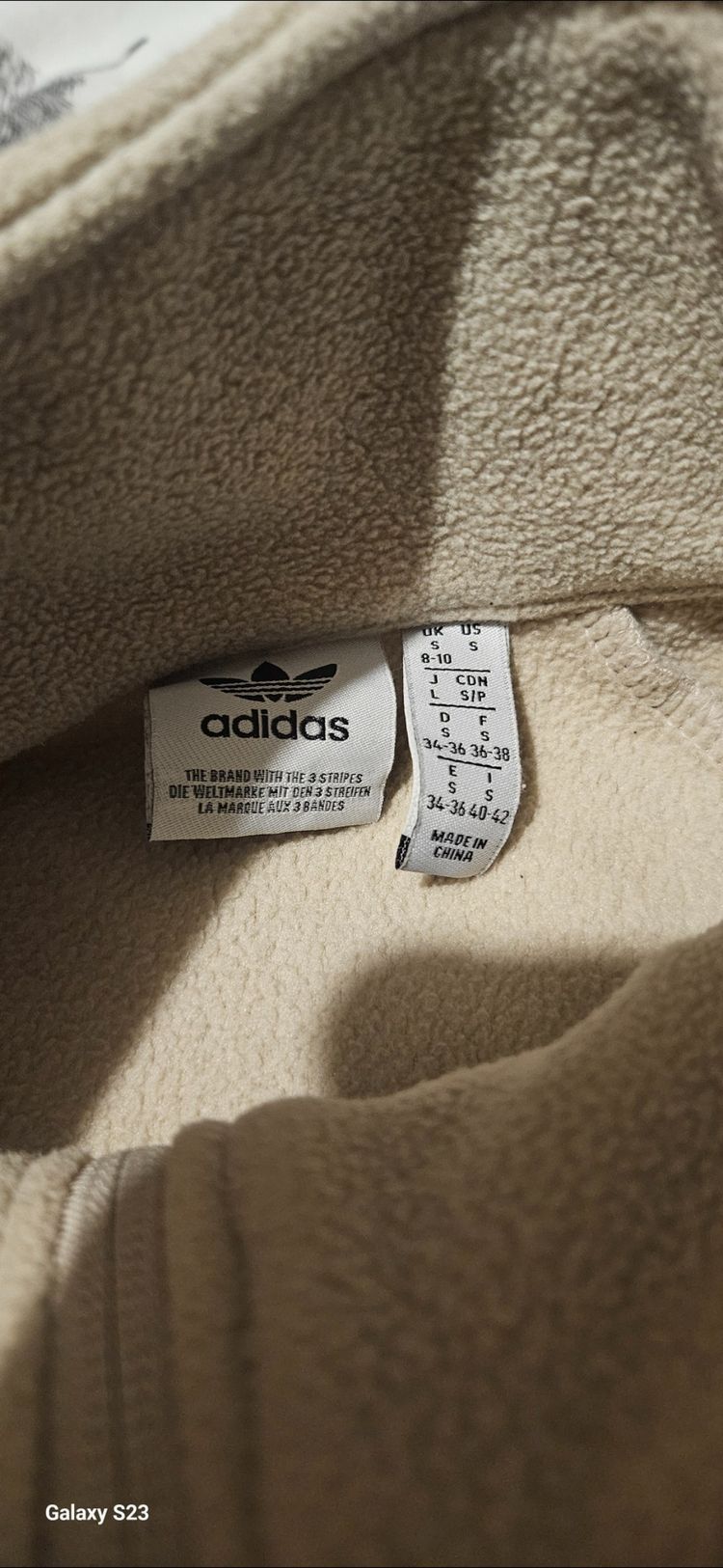Adidas Fleece Jacket And Ribbed Leggings Set size xs  image 3
