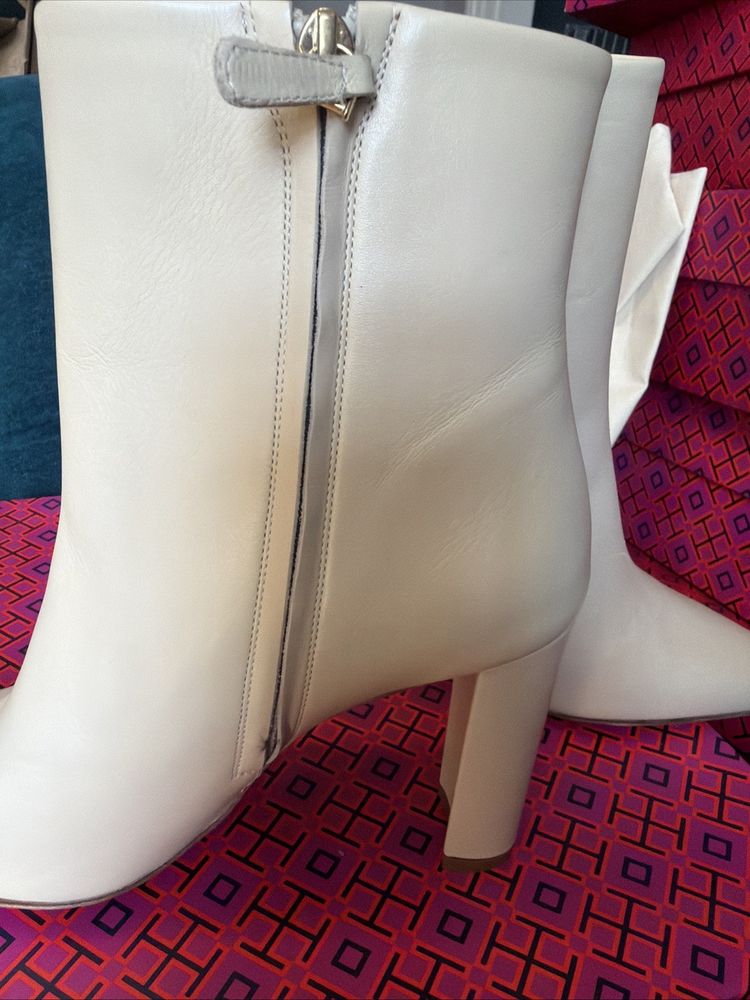Tory Burch PENELOPE 90MM Heeled Ankle Boots Dulce De Leche Uk 7.5 BNIB image 6