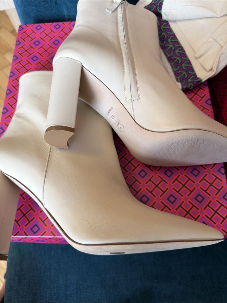 Tory Burch PENELOPE 90MM Heeled Ankle Boots Dulce De Leche Uk 7.5 BNIB image 8
