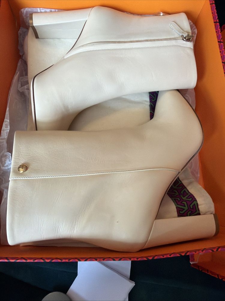 Tory Burch PENELOPE 90MM Heeled Ankle Boots Dulce De Leche Uk 7.5 BNIB image 9