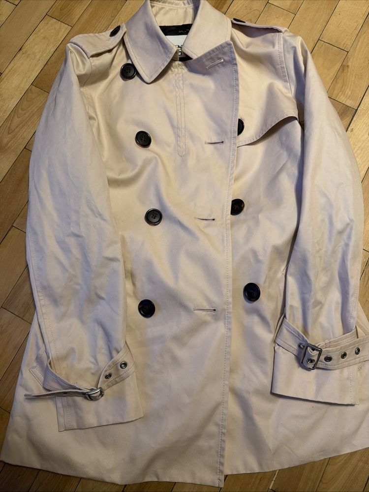 Coach Short Trench Coat Porcelain Pink XS Belted New £395 image 1