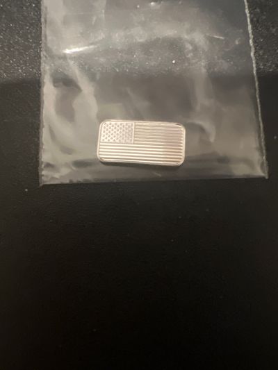USA flag 1 g silver bar
