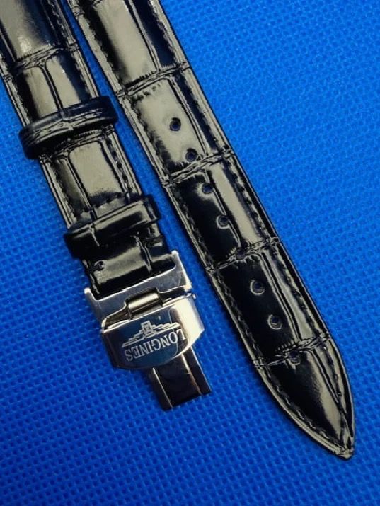 Longines Longines Black Leather Watch Strap product image