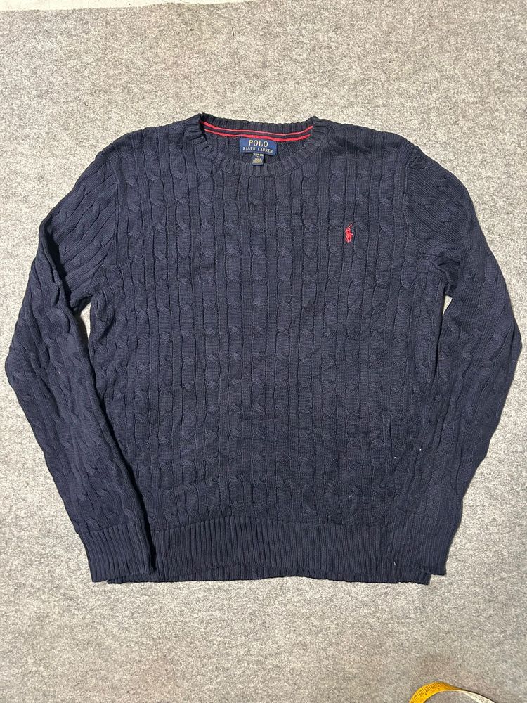 Polo Ralph Lauren Navy Cable Knit Sweater