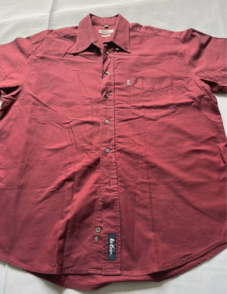 Riders by Lee Lee Cooper Men's Red Button-Up Shirt product image