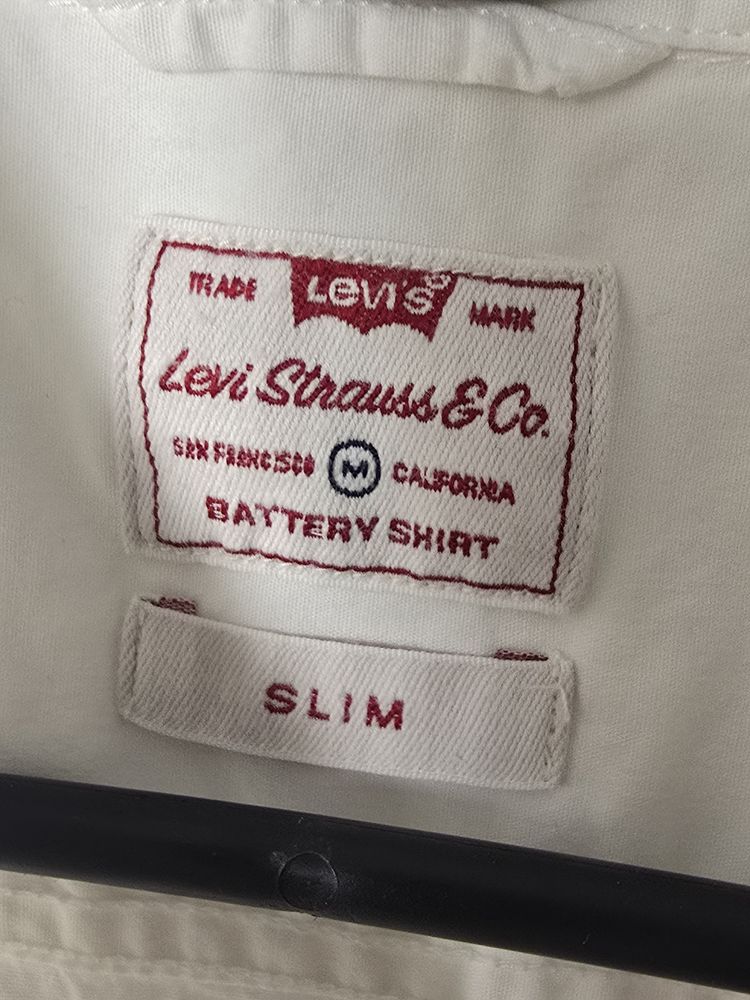 Levi'S White Slim Fit Battery Shirt New  image 3