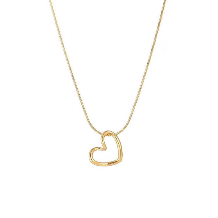 Gold Heart Pendant Necklace image 2