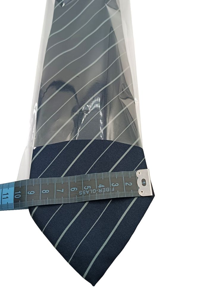 Cravatta Vintage ROXY 100% Seta Blu Righe Celesti 9cm Made in Italy Luxury Tie 3