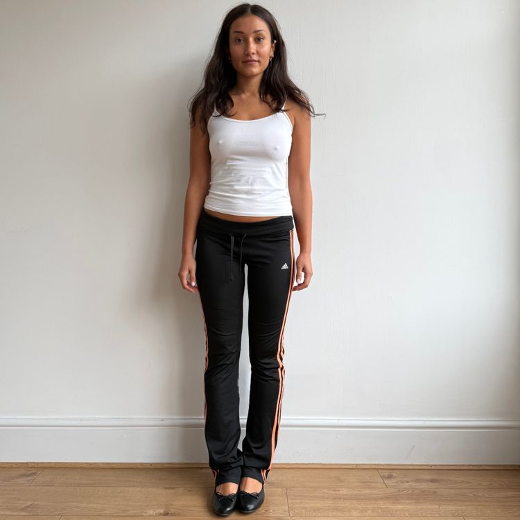 Black + Orange Adidas yoga pants - Size XS image 1