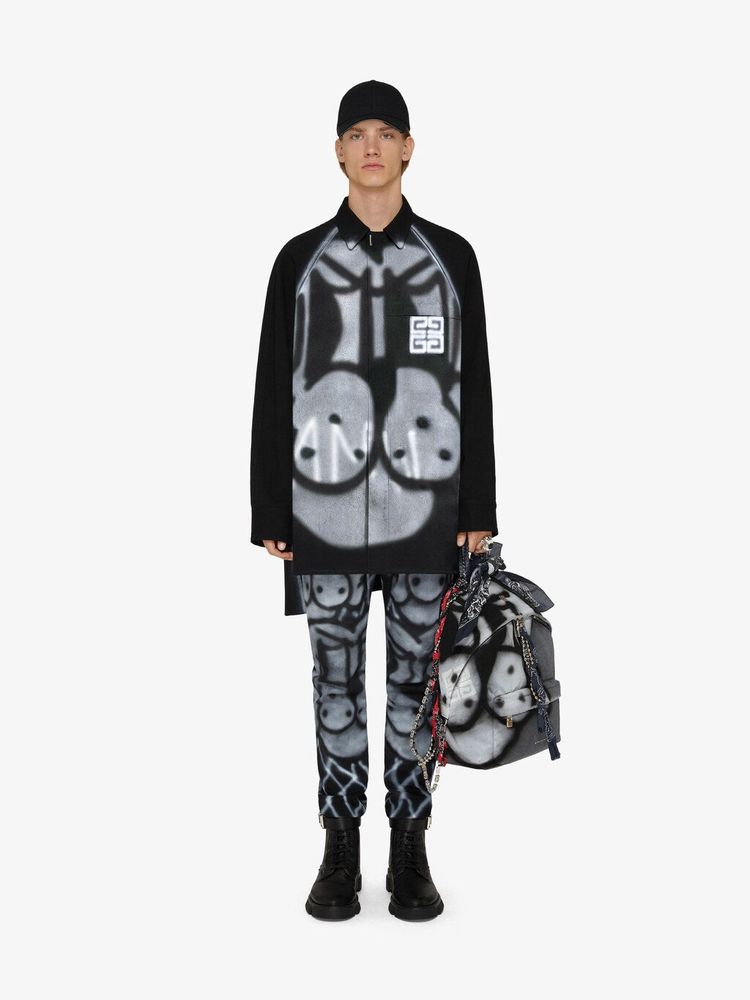 Givenchy x Chito Black Graffiti Rottweiler Overshirt 10