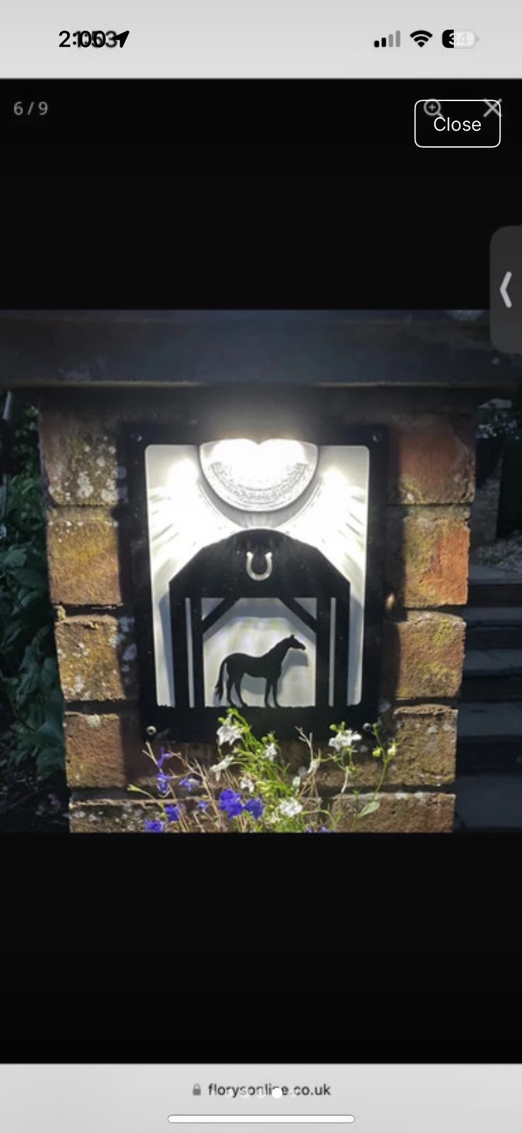 solar light with horse silhouette image 2