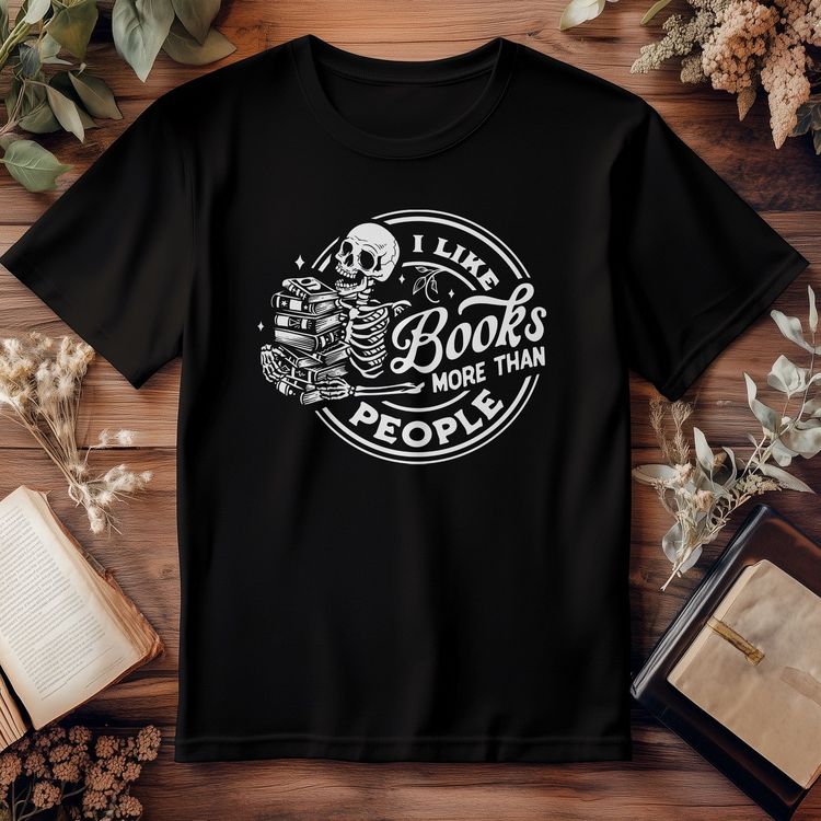 I Like Books More Than People T-Shirt image 5