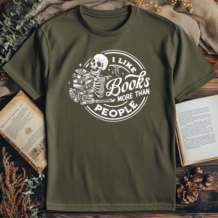 I Like Books More Than People T-Shirt image 3
