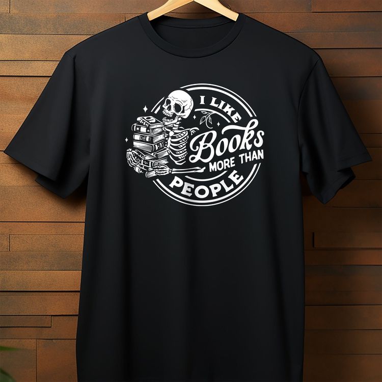 I Like Books More Than People T-Shirt image 2