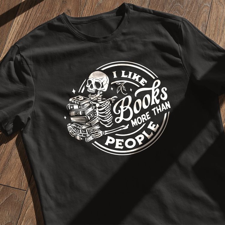 I Like Books More Than People T-Shirt image 6