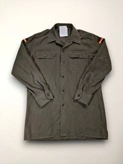 Green Military-Style Shirt Jacket