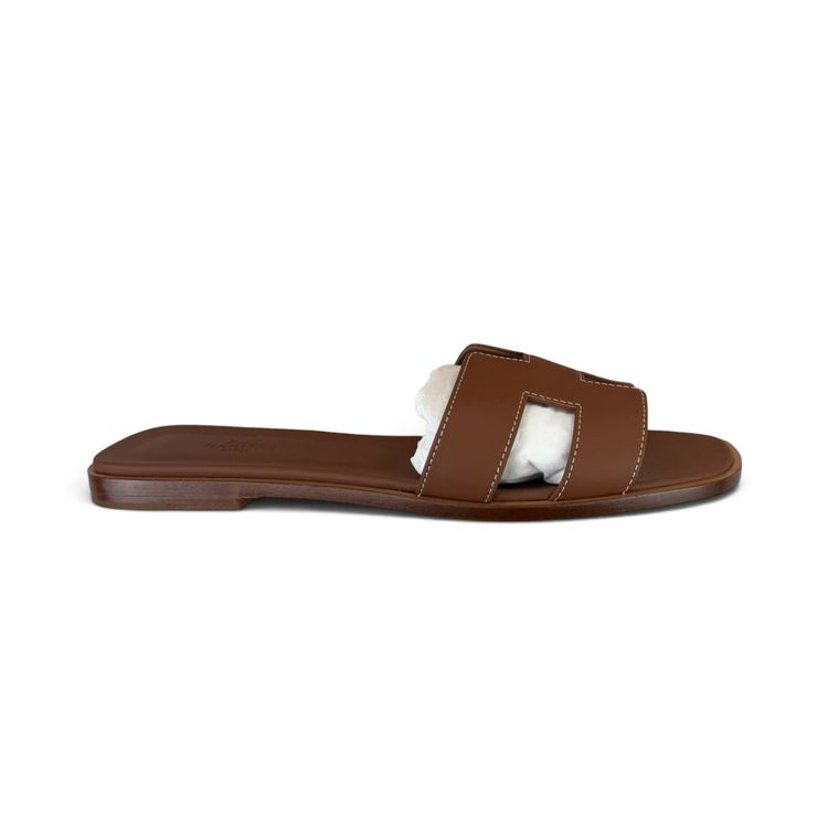 Hermes Women’s Oran Gold Sandals image 1