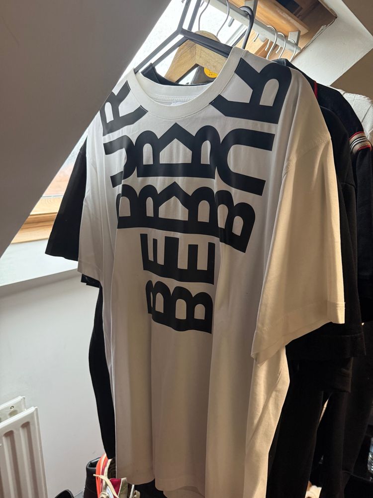 White T-Shirt With Black Graphic Text