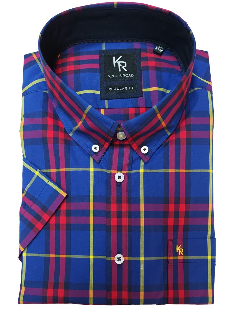 Other KING'S ROAD Men's UNORWICH (111015) Plus Size Premium Brand Shirt Navy 3XL to 7XL product image