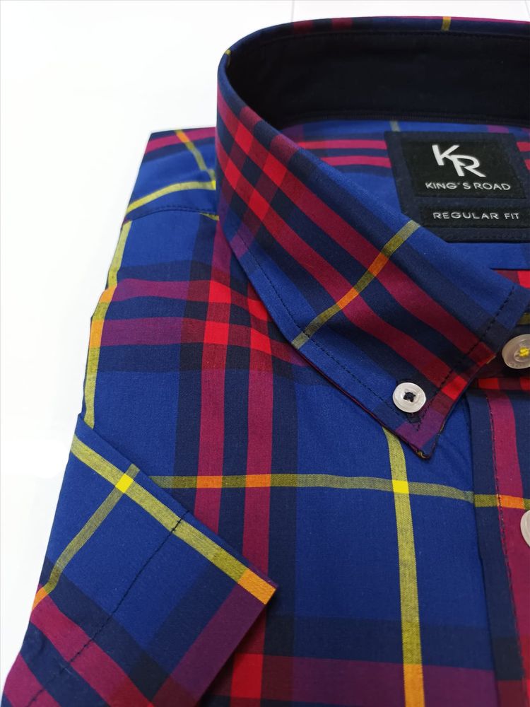 KING'S ROAD Men's UNORWICH (111015) Plus Size Premium Brand Shirt Navy 3XL to 7XL 3