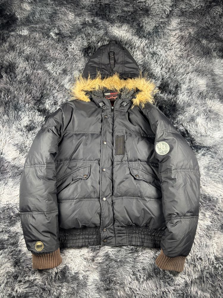 BoomBoogie Black Puffer Jacket With Fur Hood