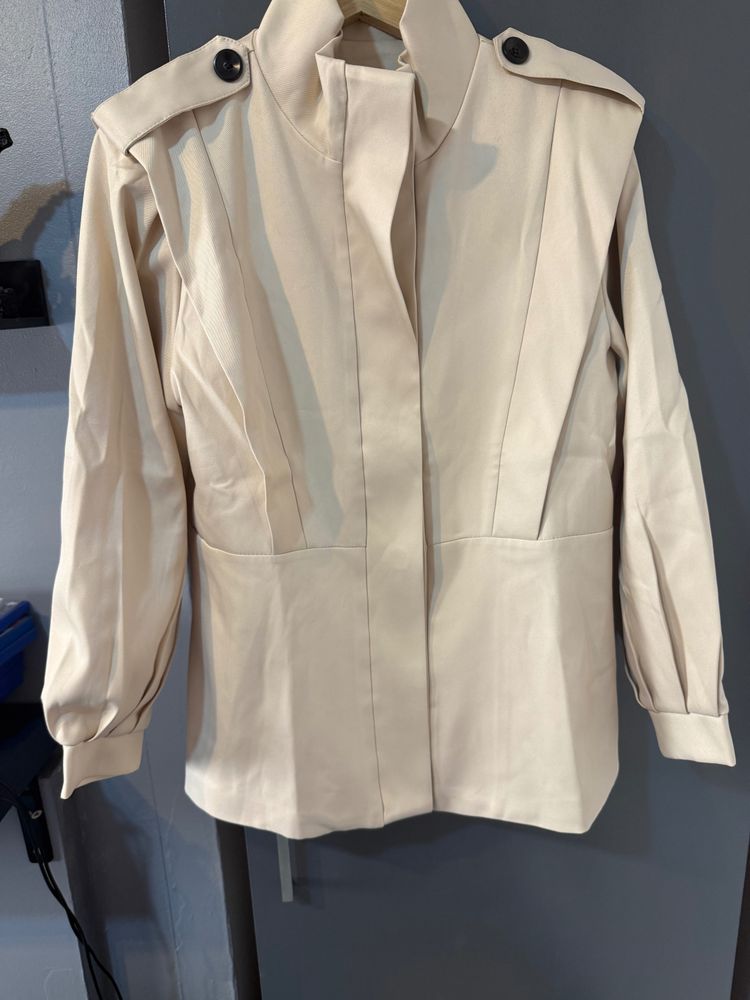 Beige Button-Up Jacket 2
