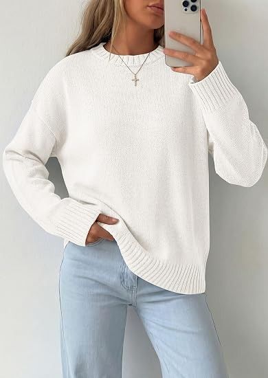 White Knit Sweater obraz 5