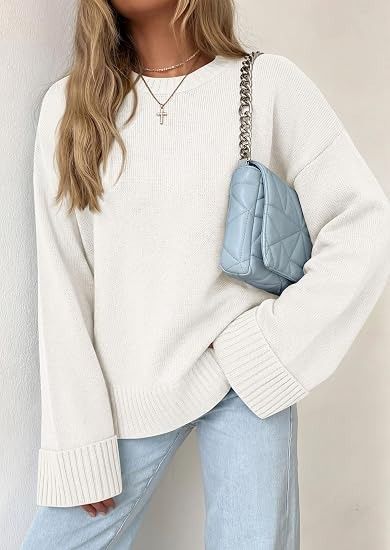 White Knit Sweater obraz 2