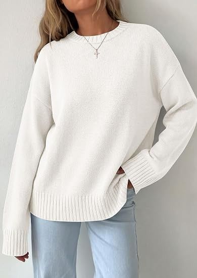 White Knit Sweater obraz 3