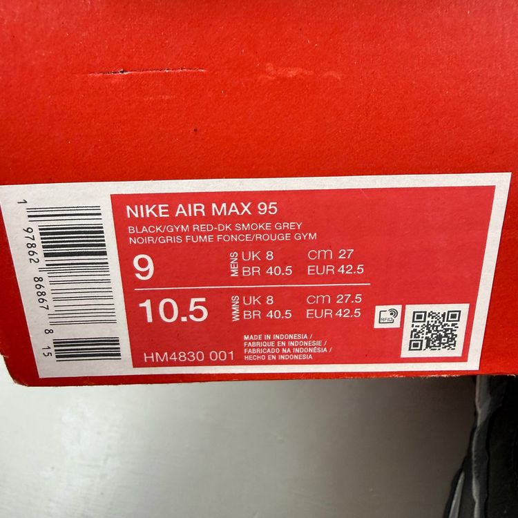 Immagine di Nike Air Max 95 Size UK 8 Liverpool FC OG Big Bubble Men's Trainers HM4830-001 5