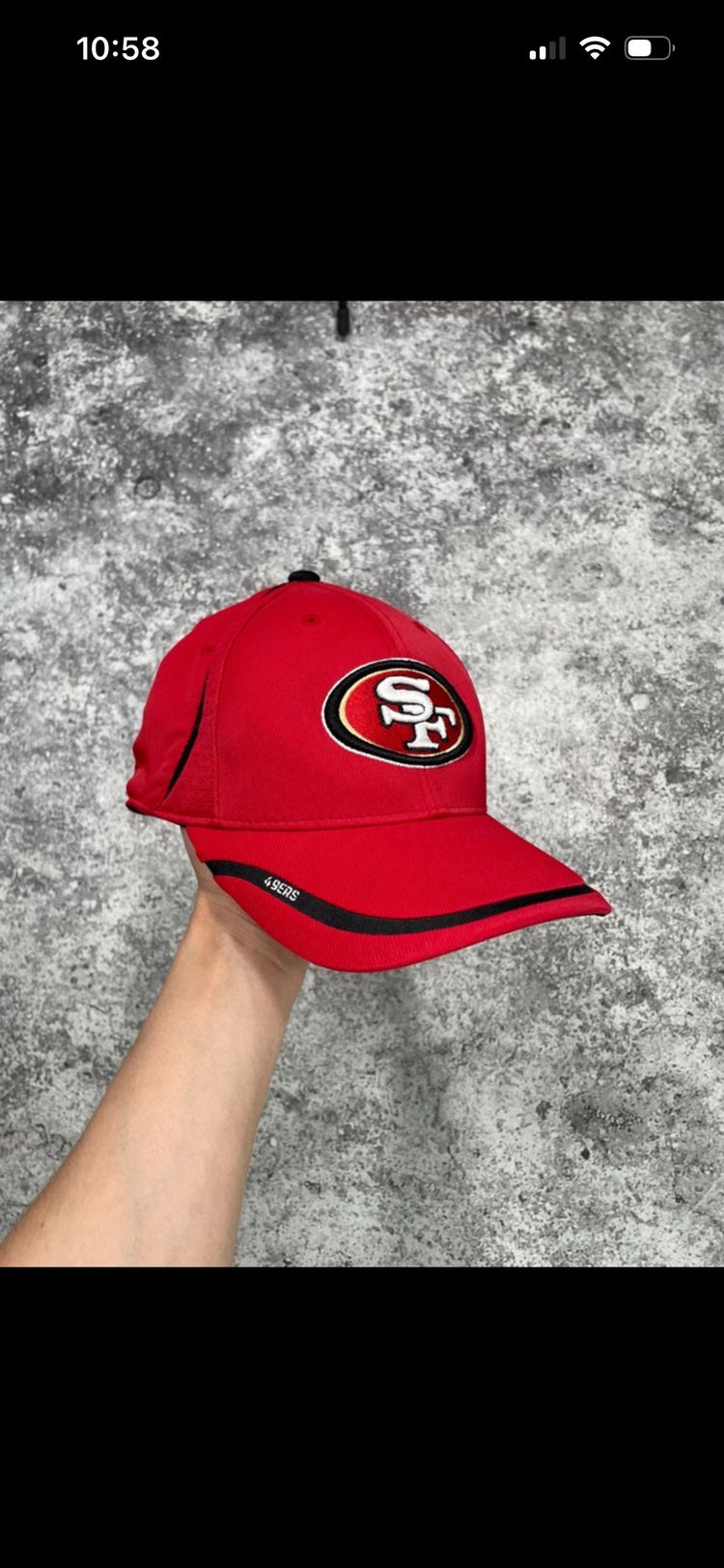 Red Baseball Cap With San Francisco 49Ers Logo