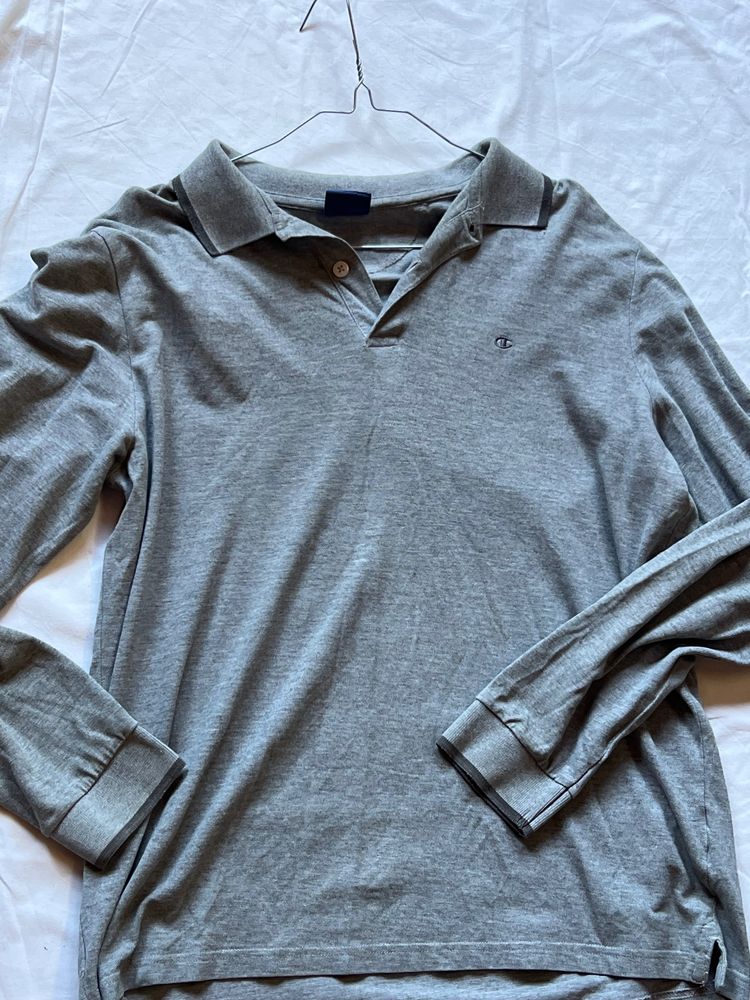 Champion Champion grey long sleeve polo shirt product image