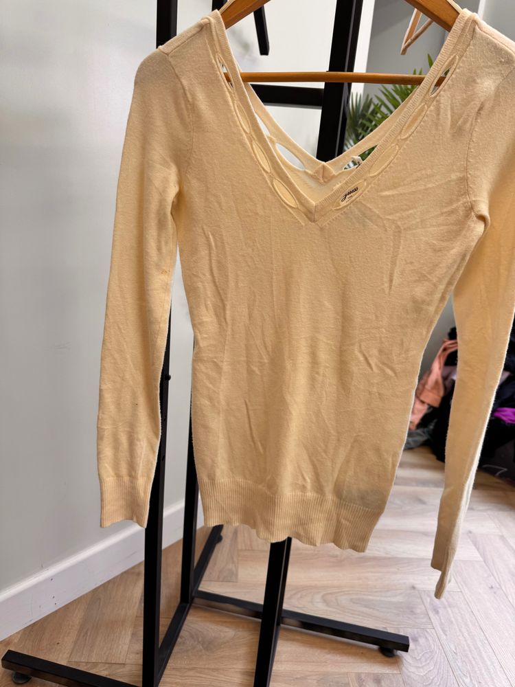 Guess Beige Long Sleeve Top