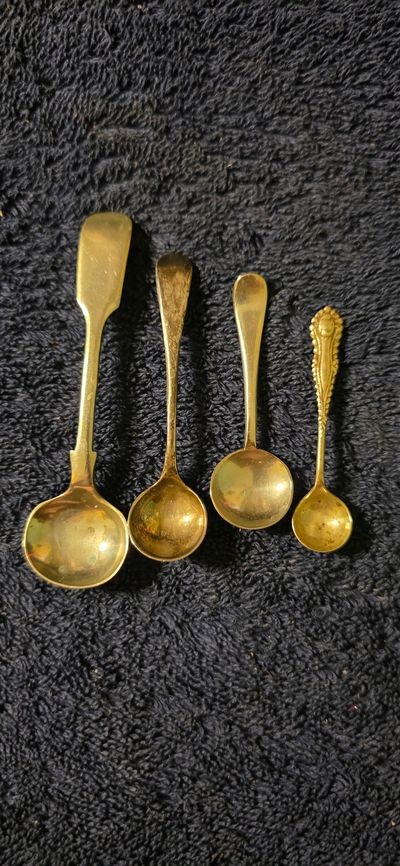 Four Vintage Brass Spoons £2