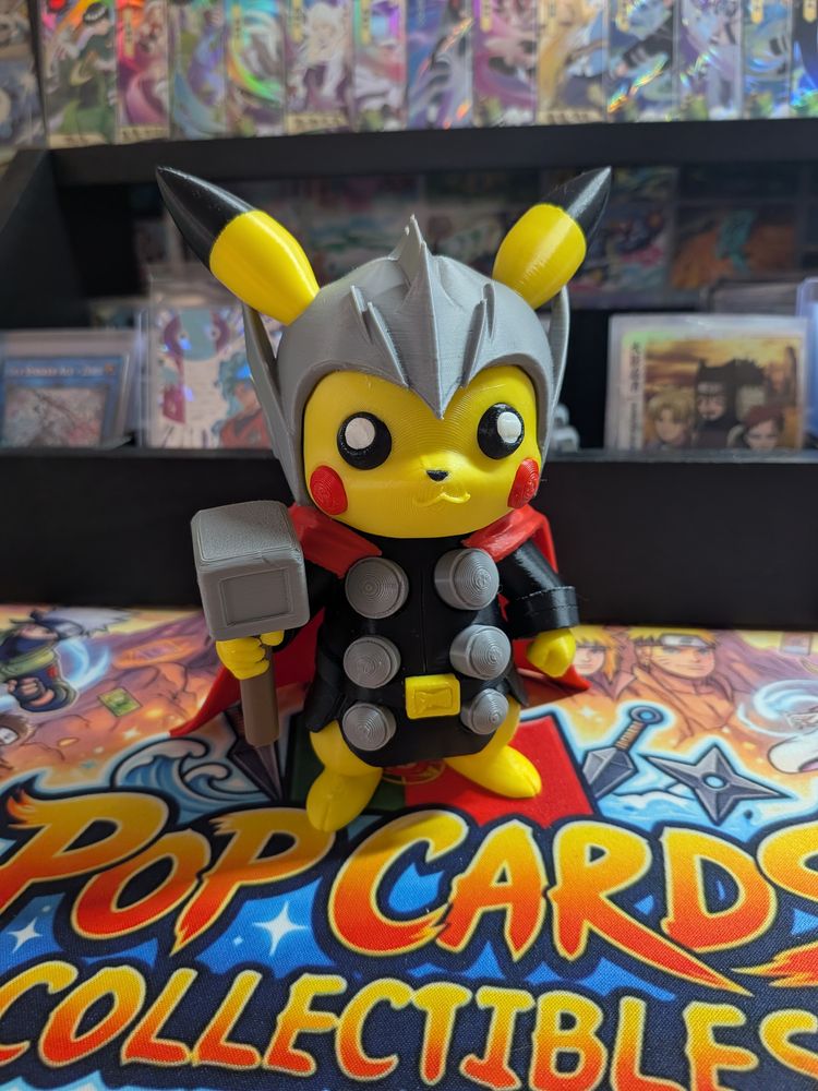 3D Pikachu Figure Dressed As Thor
