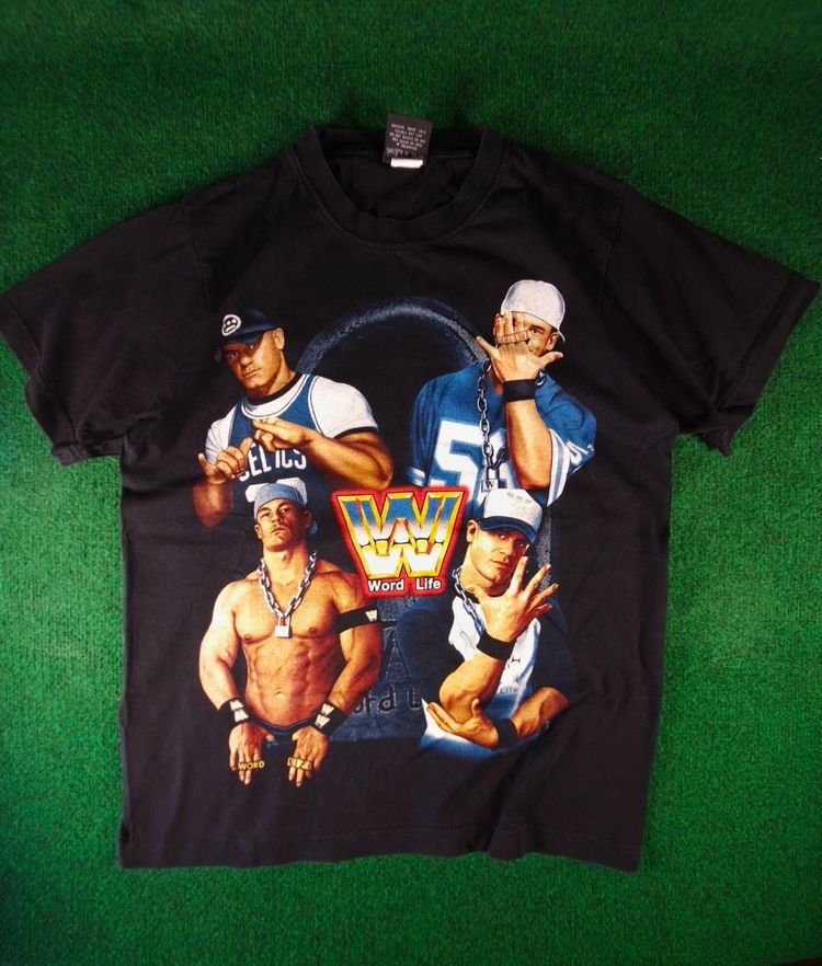 Immagine di John Cena WWE Black Graphic T-Shirt Print 1