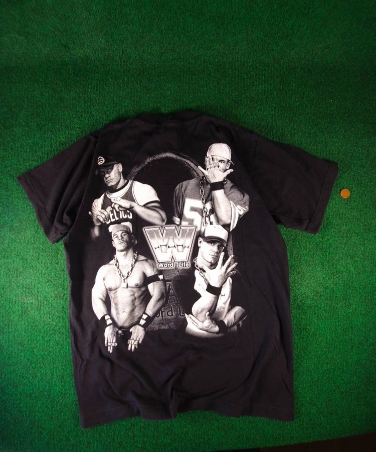 John Cena WWE Black Graphic T-Shirt Print imagen 2